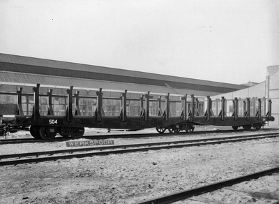 172063 Afbeelding van een dubbele rongenwagen bij Werkspoor te Zuilen.